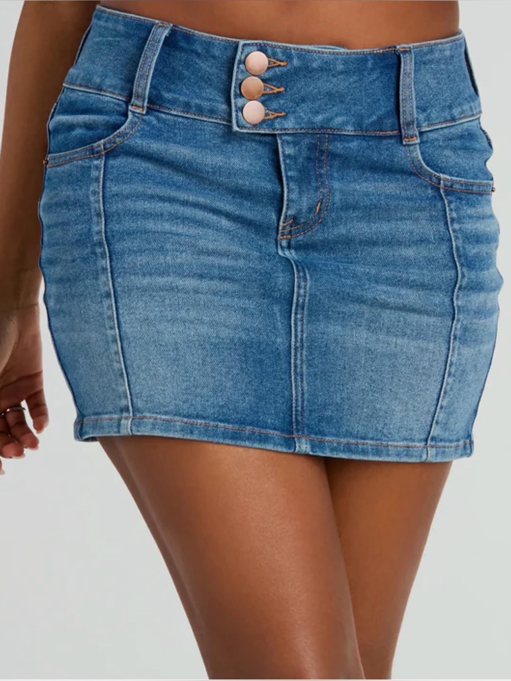 Windsor light blue denim skirt